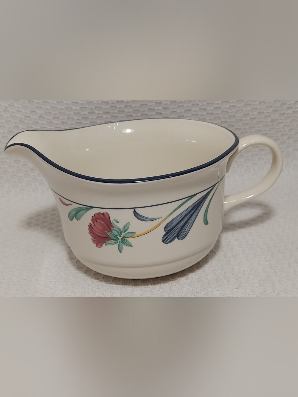 Lenox Creamer/Gravy Boat Poppies On Blue